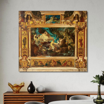 Progetto Per Il Sipario Del Teatro Cittadino Sogno Di Una Notte Di Mezza Estate Hans Makart hmk21 quadro stampato su tela