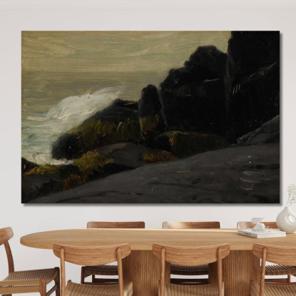 Scogliere Marine Robert Henri rhn59 quadro stampato su tela