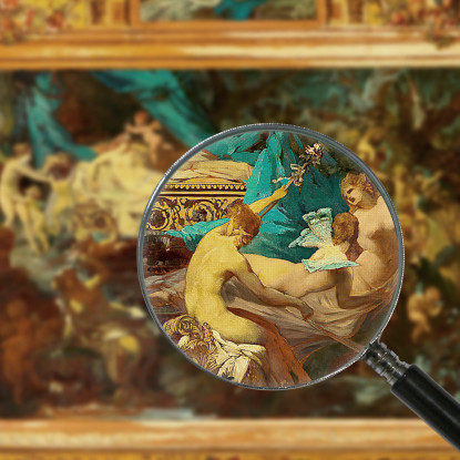 Progetto Per Il Sipario Del Teatro Cittadino Sogno Di Una Notte Di Mezza Estate Hans Makart hmk21 quadro stampato su tela