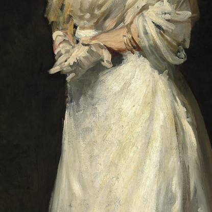 Giovane Donna In Bianco Robert Henri rhn77 quadro stampato su tela