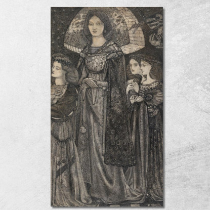 Alice La Bella Pellegrina Sir Edward Coley Burne-Jones ecb4 quadro stampato su tela