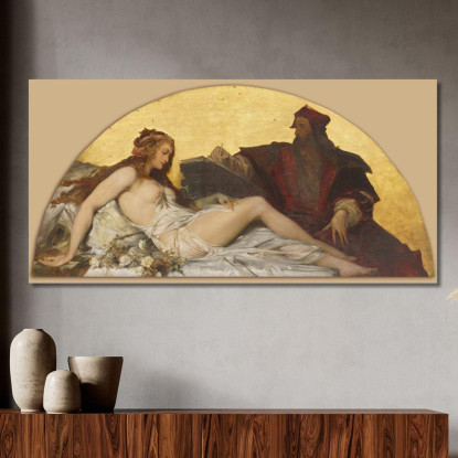 Leonardo Da Vinci Hans Makart hmk31 quadro stampato su tela