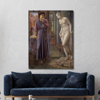 Pigmalione E L'Immagine La Mano Si Astiene Sir Edward Coley Burne-Jones ecb55 quadro stampato su tela