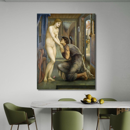 Pigmalione E L'Immagine Che L'Anima Raggiunge Sir Edward Coley Burne-Jones ecb57 quadro stampato su tela