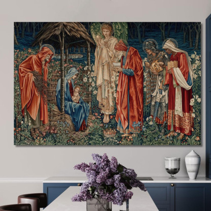 L'Adorazione Dei Magi Sir Edward Coley Burne-Jones ecb64 quadro stampato su tela