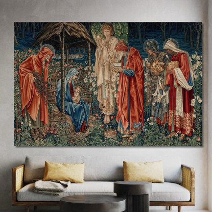 L'Adorazione Dei Magi Sir Edward Coley Burne-Jones ecb64 quadro stampato su tela