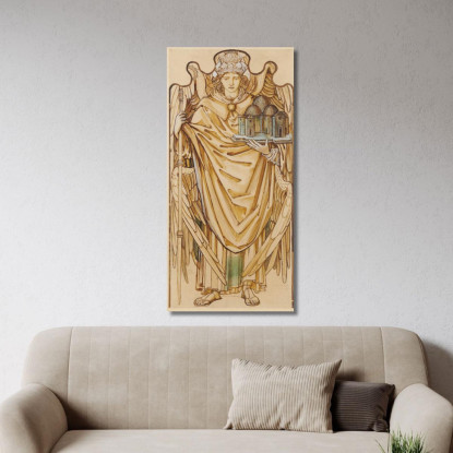 Gli Angeli Della Gerarchia Dei Potenti Sir Edward Coley Burne-Jones ecb68 quadro stampato su tela