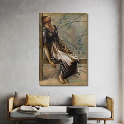 Studio Della Serie Briar Rose Per Il Garden Court Iii Sir Edward Coley Burne-Jones ecb77 quadro stampato su tela