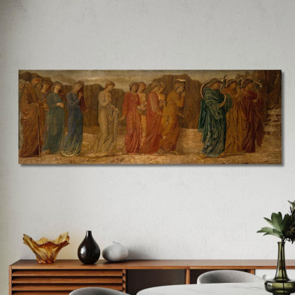 Il Re E Gli Altri Dolenti Abbandonano Psiche Al Mostro Sir Edward Coley Burne-Jones ecb86 quadro stampato su tela