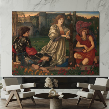 La Canzone D'Amore Sir Edward Coley Burne-Jones ecb88 quadro stampato su tela