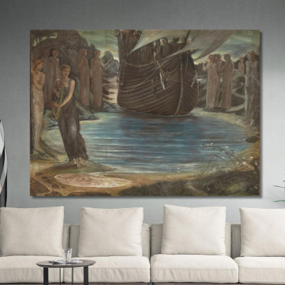 Studio Di Composizione Delle Sirene Sir Edward Coley Burne-Jones ecb96 quadro stampato su tela