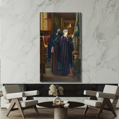 Il Mago Sir Edward Coley Burne-Jones ecb102 quadro stampato su tela