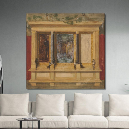 Studio Compositivo Del Trittico Di Troia Sir Edward Coley Burne-Jones ecb105 quadro stampato su tela