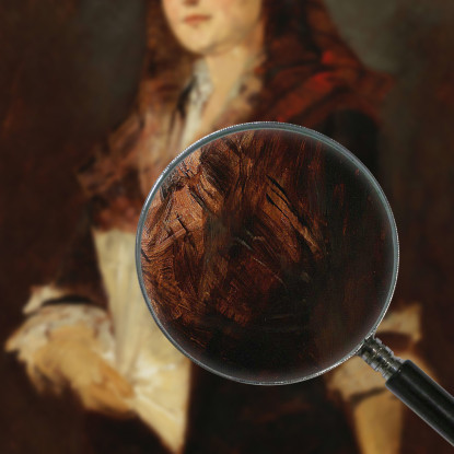 Ritratto Di Una Signora Con Un Ventilatore Hans Makart hmk40 quadro stampato su tela