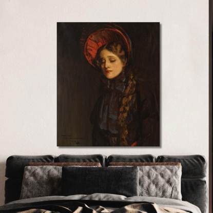 Edna May Nella Bella Di New York Sir John Lavery sjl16 quadro stampato su tela