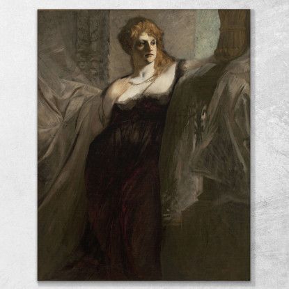 Ritratto Di Una Giovane Donna Hans Makart hmk44 quadro stampato su tela
