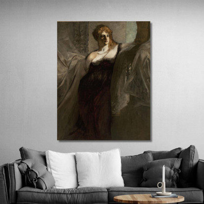 Ritratto Di Una Giovane Donna Hans Makart hmk44 quadro stampato su tela