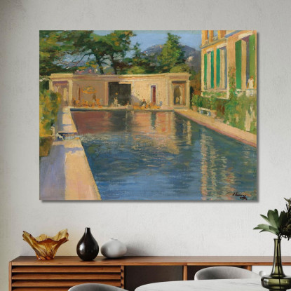 Piscina Sud Della Francia Sir John Lavery sjl43 quadro stampato su tela