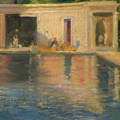 Piscina Sud Della Francia Sir John Lavery sjl43 quadro stampato su tela