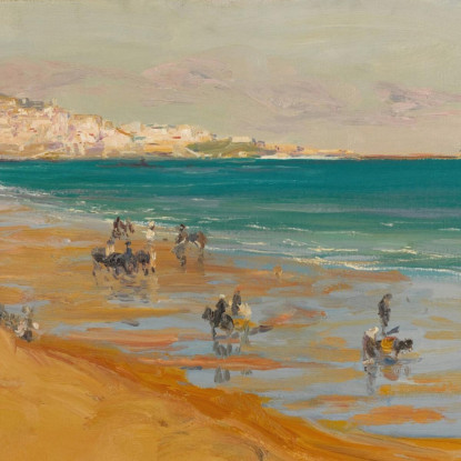 La Spiaggia Di Tangeri Sir John Lavery sjl46 quadro stampato su tela