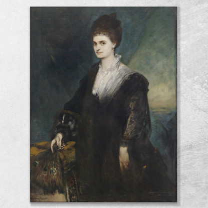 Ritratto Della Contessa Marie Von Coudenhove-Kalergi Hans Makart hmk46 quadro stampato su tela