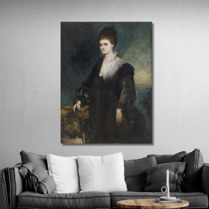 Ritratto Della Contessa Marie Von Coudenhove-Kalergi Hans Makart hmk46 quadro stampato su tela