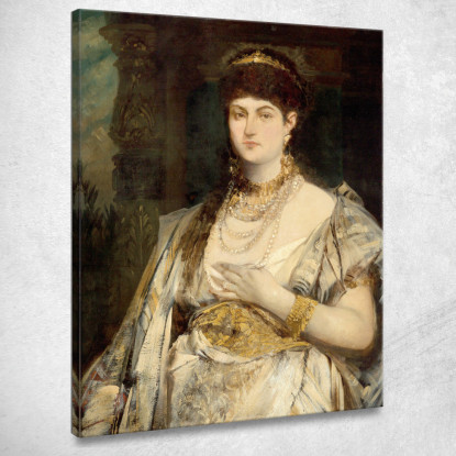Ritratto Di Henriette Mankiewicz Hans Makart hmk48 quadro stampato su tela