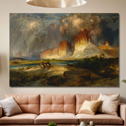 Scogliere Del Fiume Colorado Superiore Territorio Del Wyoming 2 Thomas Moran tmr14 quadro stampato su tela