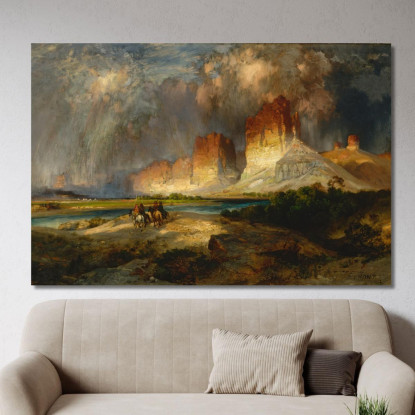 Scogliere Del Fiume Colorado Superiore Territorio Del Wyoming 2 Thomas Moran tmr14 quadro stampato su tela