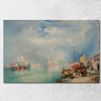 Ingresso Al Canal Grande Venezia Thomas Moran tmr18 quadro stampato su tela