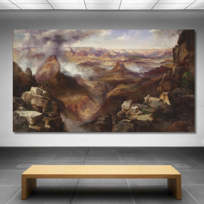 Grand Canyon Del Fiume Colorado Thomas Moran tmr23 quadro stampato su tela