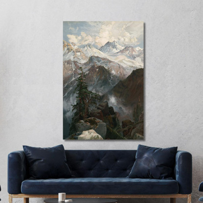 Vertice Della Sierra Nevada Thomas Moran tmr54 quadro stampato su tela