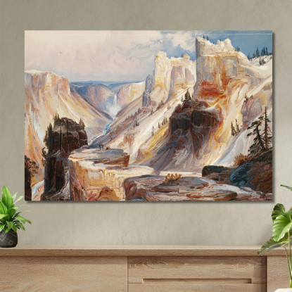 Il Grand Canyon Di Yellowstone Thomas Moran tmr63 quadro stampato su tela