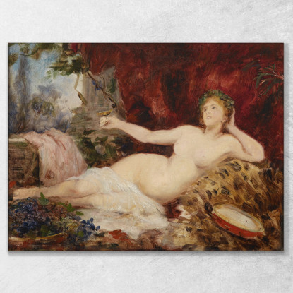 Baccante In Riposo Hans Makart hmk55 quadro stampato su tela