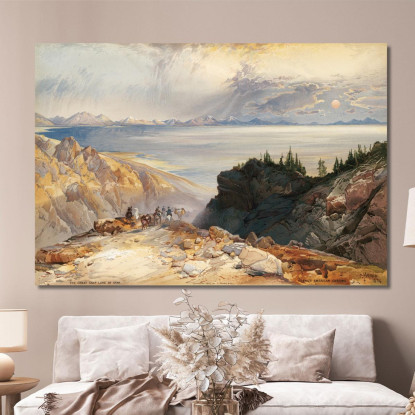 Il Gran Lago Salato Dello Utah Thomas Moran tmr66 quadro stampato su tela
