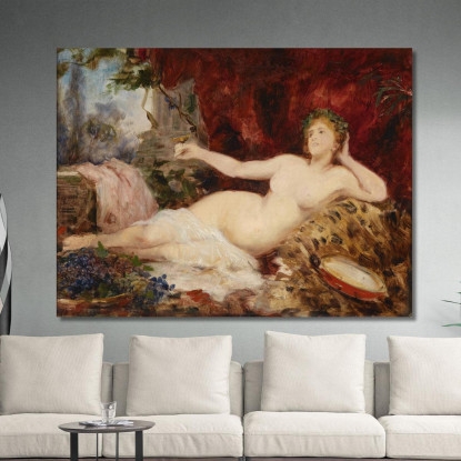 Baccante In Riposo Hans Makart hmk55 quadro stampato su tela