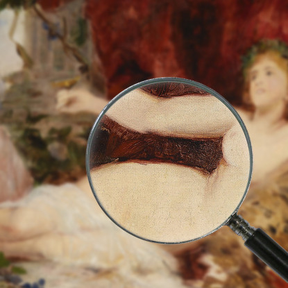 Baccante In Riposo Hans Makart hmk55 quadro stampato su tela