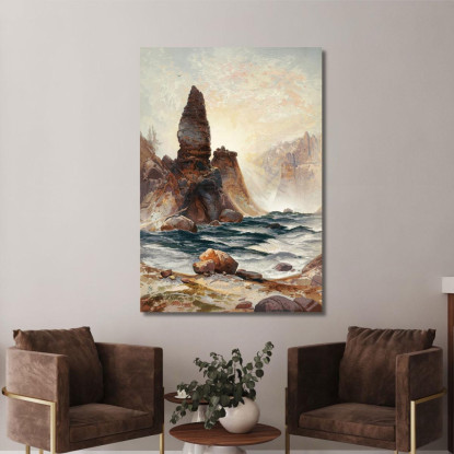 Le Torri Di Tower Falls Yellowstone Thomas Moran tmr75 quadro stampato su tela