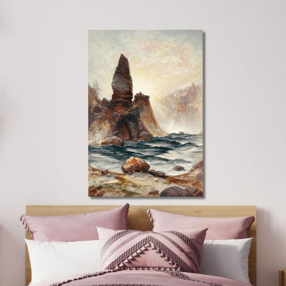 Le Torri Di Tower Falls Yellowstone Thomas Moran tmr75 quadro stampato su tela