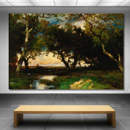 Sotto Gli Alberi Thomas Moran tmr80 quadro stampato su tela