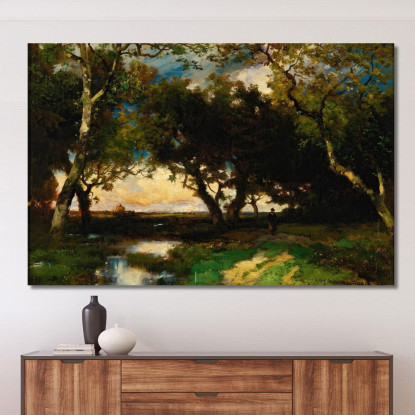 Sotto Gli Alberi Thomas Moran tmr80 quadro stampato su tela