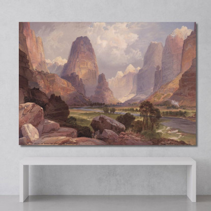 Valle Delle Acque Balbettanti Utah Meridionale Thomas Moran tmr83 quadro stampato su tela