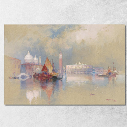 Vista Di Venezia Thomas Moran tmr98 quadro stampato su tela