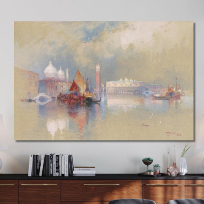 Vista Di Venezia Thomas Moran tmr98 quadro stampato su tela