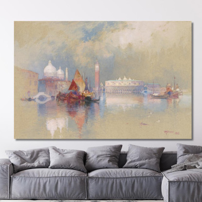 Vista Di Venezia Thomas Moran tmr98 quadro stampato su tela