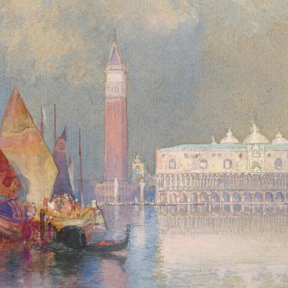 Vista Di Venezia Thomas Moran tmr98 quadro stampato su tela