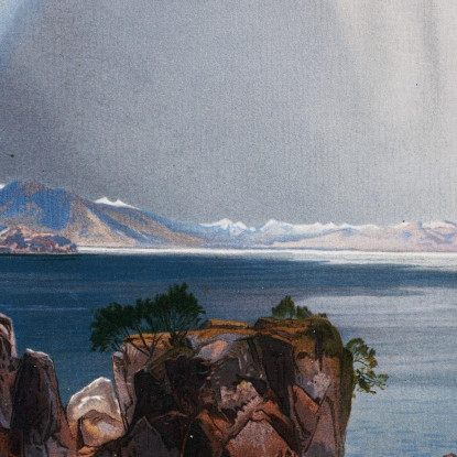 Lago Yellowstone Thomas Moran tmr99 quadro stampato su tela