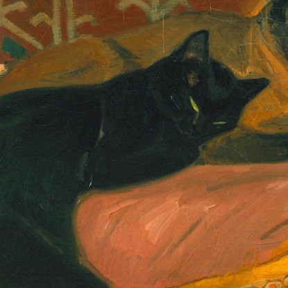 Due Gatti Sdraiati Su Un Divano Théophile Alexandre Steinlen tas16 quadro stampato su tela