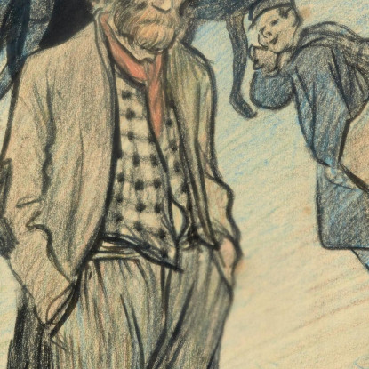 Lasciando La Scuola Théophile Alexandre Steinlen tas30 quadro stampato su tela