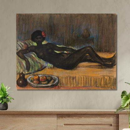 Masseida Nuda Sdraiata Su Un Divano Théophile Alexandre Steinlen tas36 quadro stampato su tela